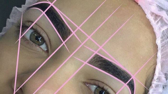 Step by step brow mapping diagram