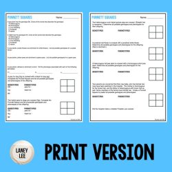 Genetics digital punnett squares answer key