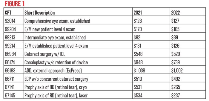 Ophthalmology cpt coding cheat sheet