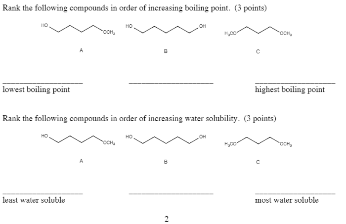 Solubility water compounds increasing order soluble rank following cao kcl ki bao most chemistry least answers questions