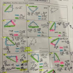 Special right triangles worksheet answer key 45 45 90