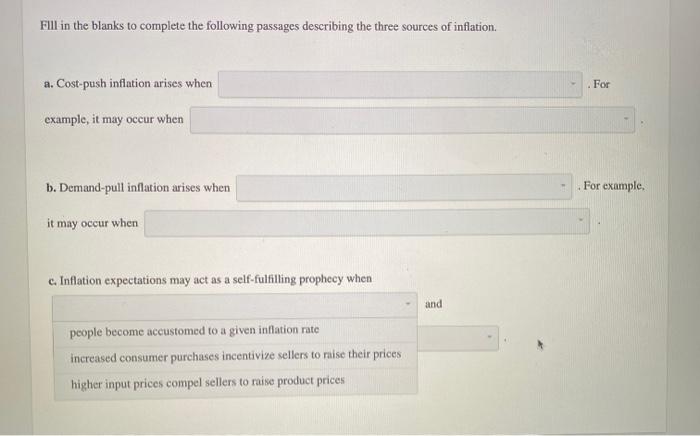 Explaining how inflation works worksheet answers