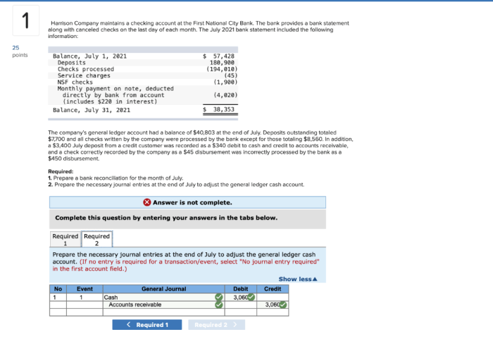 Record the service charges of  deducted by the bank