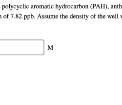 Calculate the molar concentration of the polycyclic aromatic hydrocarbons